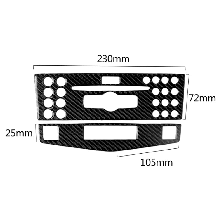 Car Carbon Fiber Center Console Panel Decorative Sticker for Mercedes-Benz W204 C Class 2007-2010, Center Console (B)