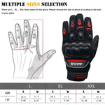 WUPP Motorcycle Gloves Touch Screen Waterproof Breathable Wearable Anti-skid Resistance Summer Winter Full-Finger Protective Gloves, Size: XXL, Size: XXL