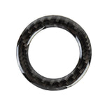 Car Carbon Fiber Steering Wheel Middle Frame Decorative Sticker for Volkswagen Touareg, Steering Wheel Middle Frame