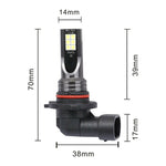 2 PCS 9006 DC12V-24V / 12W / 3000K / 800LM 12LEDs SMD-3030 Car LED Fog Light, 9006 (White Light), 9006