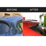 Car Carbon Fiber Hatchback Rear Wing Side Spoiler Lip for Mazda Axela 2014-2018, Rear Wing Side Spoiler Lip