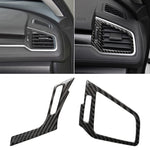 Car Carbon Fiber Right and Left Air Outlet Decorative Sticker for Honda Tenth Generation Civic 2016-2019, Left Drive, Right and Left Air Outlet