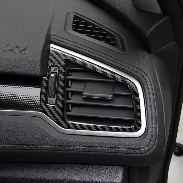 Car Carbon Fiber Right and Left Air Outlet Decorative Sticker for Honda Tenth Generation Civic 2016-2019, Left Drive, Right and Left Air Outlet