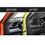 Car Carbon Fiber Central Control Left Stripe Decorative Sticker for Honda Tenth Generation Civic 2016-2019, Left Drive, Central Control Left Stripe