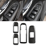 Car Carbon Fiber Door Window Lift Panel Decorative Sticker for Cadillac XT5 2016-2017, Door Window Lift Panel