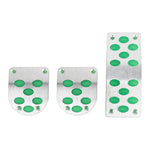 3 in 1 Small Luminous Non-Slip Automatic Gear Car Pedals Foot Brake Pad Cover Set, 3 in 1