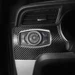 Car Carbon Fiber Headlight Switch Panel Decorative Sticker for Ford Mustang 2015-2020, Headlight Switch