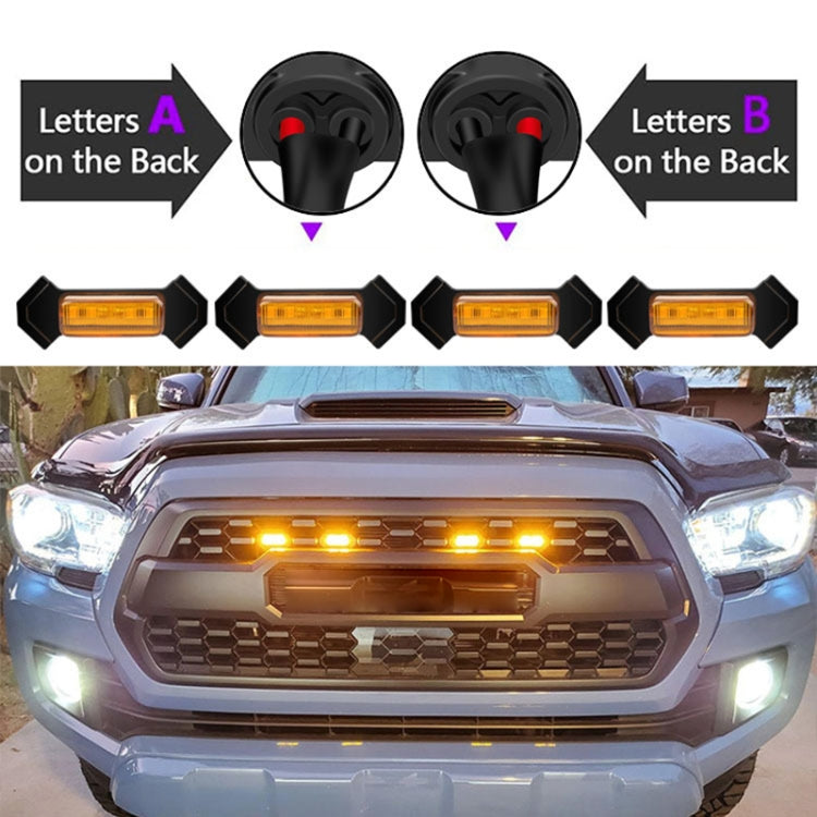 For Toyota Tacoma TRD 2016-2019 3 in 1 Car LED Front Grille Warning Lights, Daytime Running Lights & Wide Lights, 3 in 1