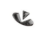 2 PCS Car Carbon Fiber Steering Wheel Logo Decorative Sticker for Infiniti Q50 / Q60 2014-2020, Steering Wheel Logo