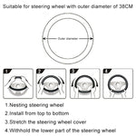 Universal Car Genuine Leather Pinhole Steering Wheel Cover, Diameter: 38cm