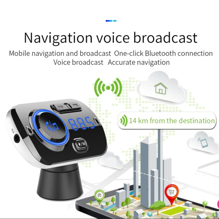 BC49BQ Car Digital Radio Receiver Bluetooth MP3 Player FM Transmitter Voice Assistant QC3.0 Quick Charger, BC49BQ