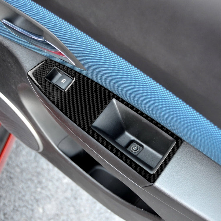 Car Carbon Fiber Window Lift Switch Panel Decorative Sticker for Chevrolet Cruze 2009-2015, Right Drive, Window Lift Switch(RH)