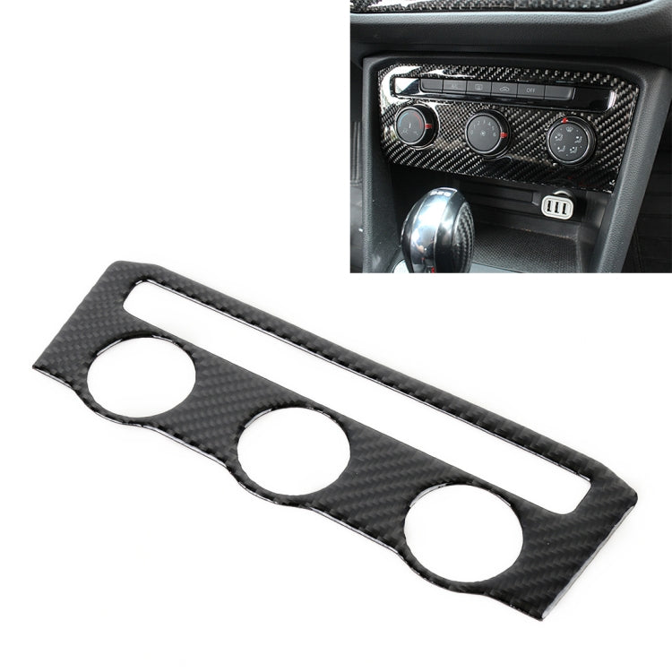 Car Carbon Fiber Air Conditioning Panel Decorative Sticker for Volkswagen Tiguan L 2019-2021, Low Configuration, Air Conditioning Panel, Low Configuration