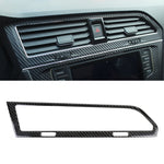 Car Carbon Fiber Central Control Air Outlet Frame Decorative Sticker for Volkswagen Tiguan L 2019-2021, Central Control Air Outlet
