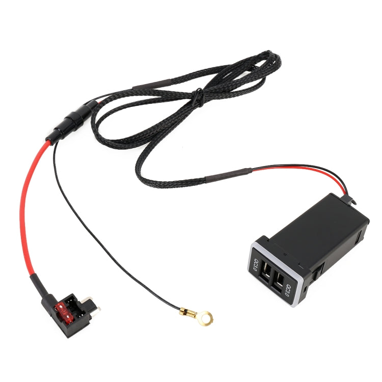 Car QC3.0 Fast Charge USB Interface Modification Charger for Toyota, Fuse to Take Power, Fuse (Ice Blue Light), Fuse (Blue Light), Fuse (Green Light), Fuse (Orange Light), Fuse (Red Light)