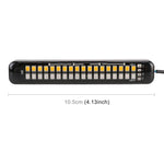 105mm DC12-24V / 1.6W Motorcycle LED Dynamic Blinker Side Lights Flowing Water Brake Lamp Turn Signal Light, Cable Length: 1m, 105mm