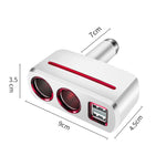 SHUNWEI SD-1918 80W 3.1A Car 2 in 1 Dual USB Charger, SD-1918 (Black), SD-1918