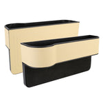 2 PCS Car Multi-functional Principal And Deputy Driver Seat Console Leather Box, Seat Console Leather Box (Black), Seat Console Leather Box (Beige), Seat Console Leather Box (Red), Seat Console Leather Box (Brown)