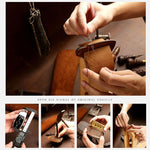 Hallmo Car Cowhide Leather Key Protective Cover Key Case for Hyundai IX35 A Style, For Hyundai IX35 A Style