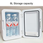 8L 37-48W Car / Home Mini Refrigerator, EU Plug, Pink, Blue, White