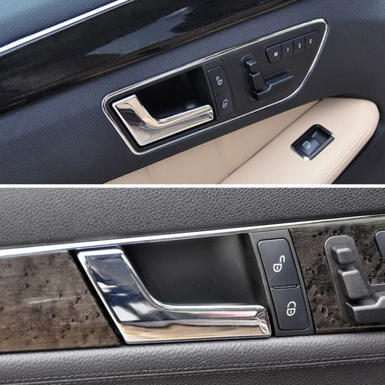Car Left Side Electroplating Bright Inner Door Handle for Mercedes-Benz C Class W204 / X204 2008-2015, Left and Right Drive Universal, Left Side Bright