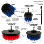 4 in 1 Floor Wall Window Glass Cleaning Descaling Electric Drill Brush Head Set, Random Color Delivery, 4 in 1