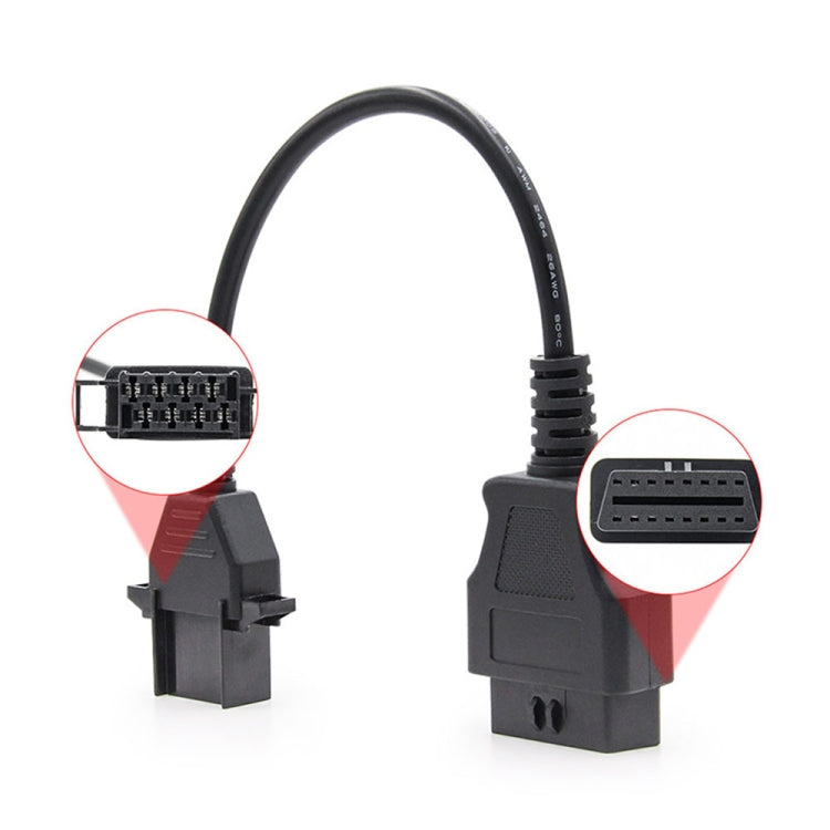 8Pin to 16Pin Car OBD2 Conversion Cable OBDII Diagnostic Adapter Cable for Volvo, For Volvo 8 Pin to 16 Pin