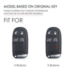 Hallmo Car Genuine Leather Key Protective Cover for Jeep Compass 4-button, For Jeep Compass 4-button (Black), For Jeep Compass 4-button (Blue), For Jeep Compass 4-button (Brown)