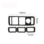 4 PCS Carbon Fiber Car Window Lift Panel Decorative Sticker for Tesla Model X, Window Lift Panel