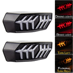 2 PCS KC670 Motorcycle Integrated Flashing Turn Signal Brake Tail Light for Honda MSX125 CBR650F CTX700, KC670