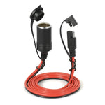 12V Car Charger Cigarette Lighter Extension Cord Female Socket with Quick Disconnect Wire Harness, Female Socket