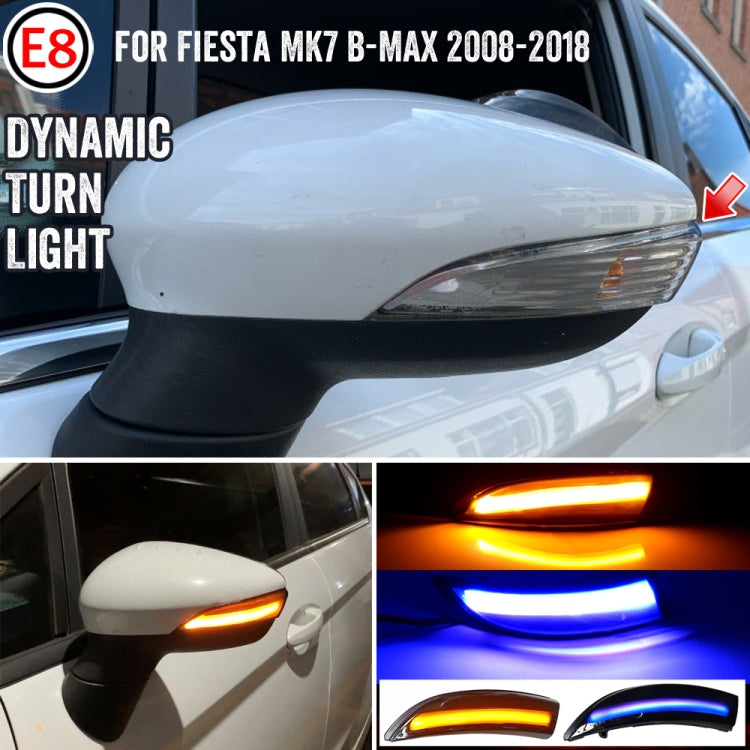 1 Pair For Ford Fiesta 2008-2017 Car Dynamic LED Turn Signal Light Rearview Mirror Flasher Water Blinker, For Ford Fiesta 2008-2017  (Blue)
