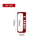 Car Carbon Fiber Gear Button Frame Decorative Sticker for Honda Tenth Generation Civic 2016-2019, Right Drive, Gear Button Right Drive