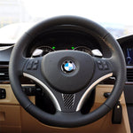 Large A Version Carbon Fiber Car Steering Wheel Decorative Sticker for BMW E90 2005-2012, Steering Wheel