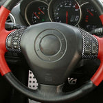 2 PCS Car Carbon Fiber Steering Wheel Decorative Sticker for Mazda RX8 2004-2008, Left and Right Drive Universal, Steering Wheel A