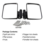 Side Mirror Rear View Mirror for Golf Carts, MR020