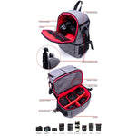 Multi-functional Waterproof Nylon Shoulder Backpack Padded Shockproof Camera Case Bag for Nikon Canon DSLR Cameras