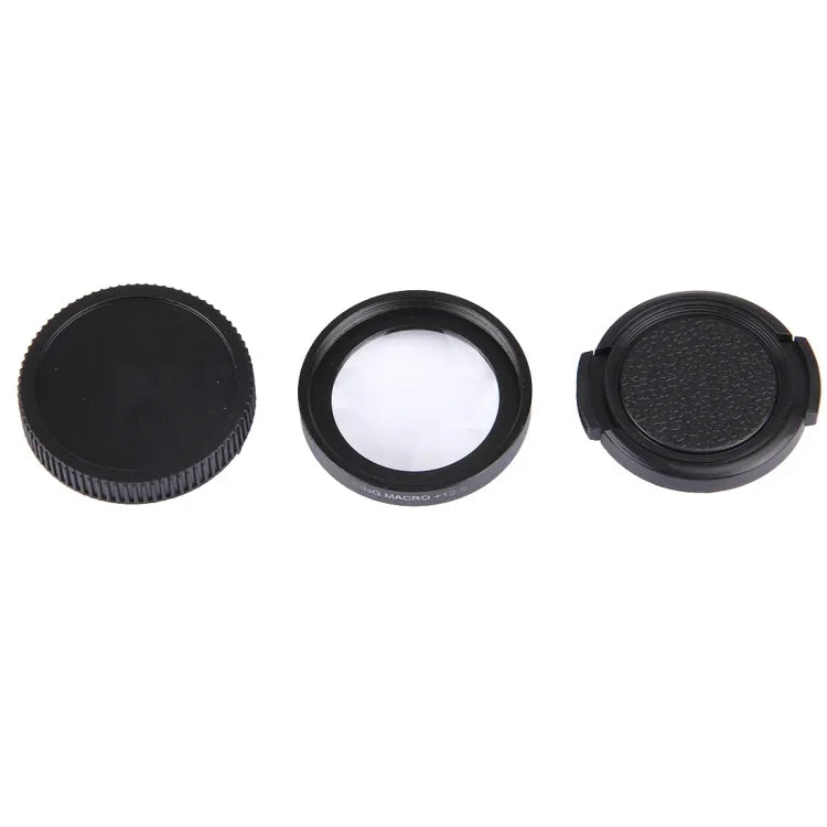 JUNESTAR Proffesional 37mm 12.5X Macro Lens Filter + Lens Protective Cap for GoPro & Xiaomi Xiaoyi Yi Sport Action Camera, 12.5X Macro Lens