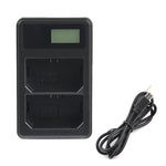 Dual Channel Digital LCD Display Battery Charger with USB Port for Sony NP-FZ100 Battery, Compatible with Sony A9 (ILCE-9), Dual NP-FZ100 Battery