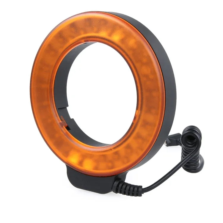 Circular LED Flash Light with 48 LED Lights & 6 Adapter Rings(49mm/52mm/55mm/58mm/62mm/67mm) for Macro Lens