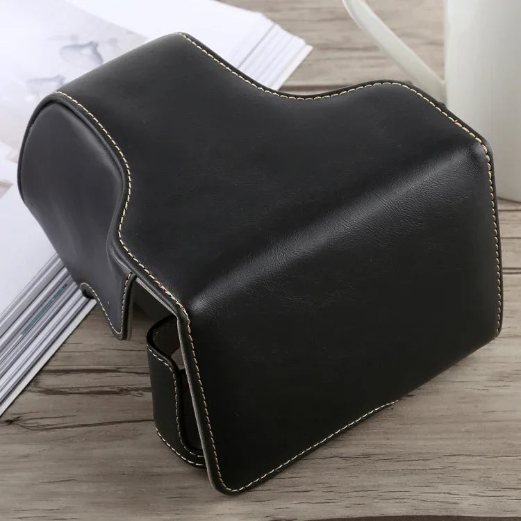Full Body Camera PU Leather Case Bag with Strap for Fujifilm X-A5, For FUJI  X-A5