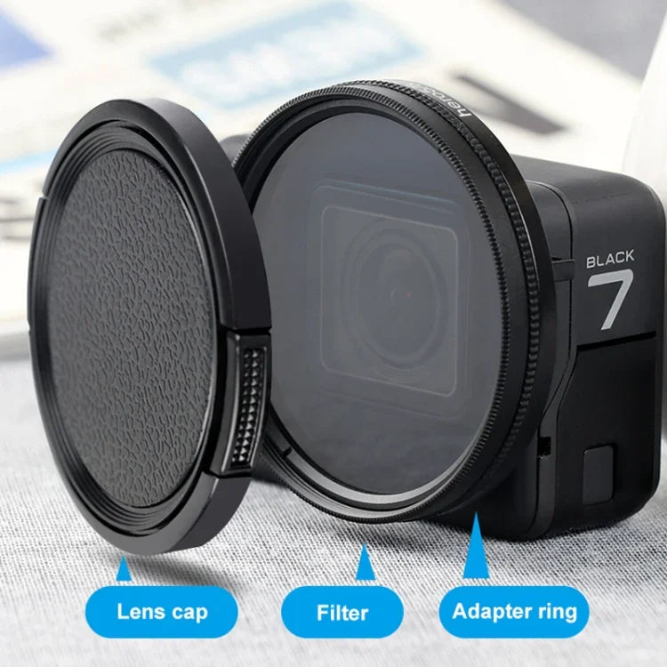 RUIGPRO for GoPro HERO 7/6 /5 Professional 52mm ND4 Lens Filter with Filter Adapter Ring & Lens Cap, ND4 Lens