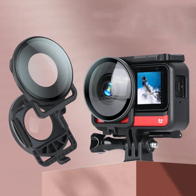 Lens Guard Protective Glass Cover for Insta360one R Panoramic Camera with Frame, For Insta360 One R