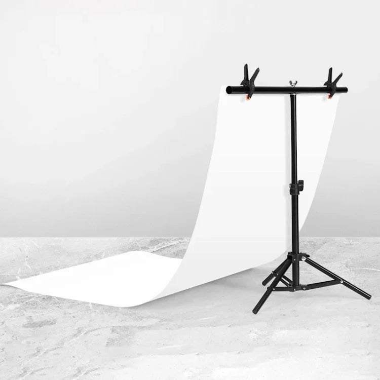 70x75cm T-Shape Photo Studio Background Support Stand Backdrop Crossbar Bracket Kit with Clips, No Backdrop, 70x75cm