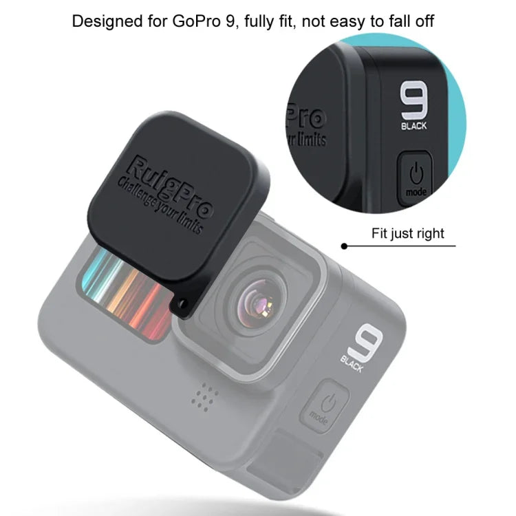 RUIGPRO for GoPro HERO10 Black / HERO9 Black Soft Rubber Scratch-resistant Camera Lens Protective Cap Cover, For GoPro HERO9 Black