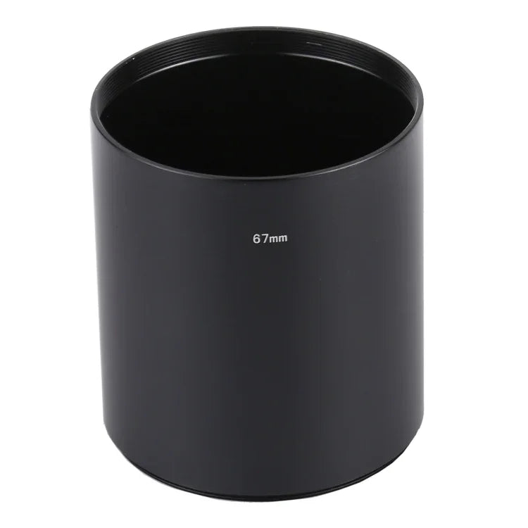 67mm Thread Type Straight Tube Full Metal Lens Hood Shade for Medium Telephoto Lens, 67mm