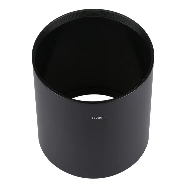 67mm Thread Type Straight Tube Full Metal Lens Hood Shade for Medium Telephoto Lens, 67mm