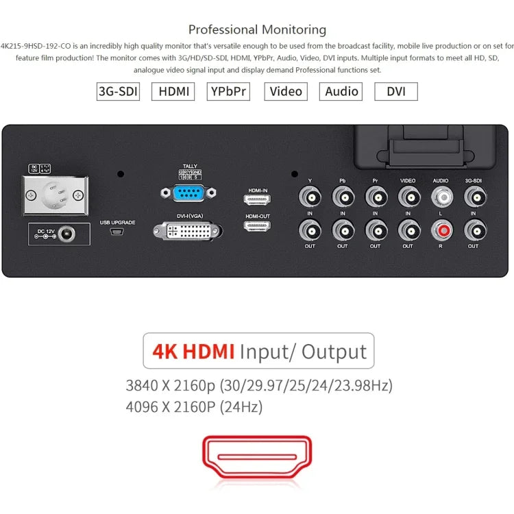 SEETEC 4K215-9HSD-CO 1920x1080 21.5 inch SDI / HDMI Full HD Director Box Camera Field Monitor, 4K215-9HSD-CO