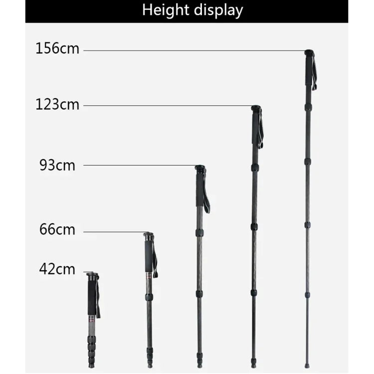 BEXIN MCS285 Portable Travel Outdoor DSLR Camera Carbon Fiber Monopod Holder, MCS285
