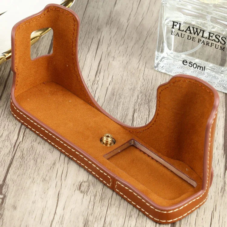 1/4 inch Thread PU Leather Camera Half Case Base for FUJIFILM X100V, For FUJIFILM X100V
